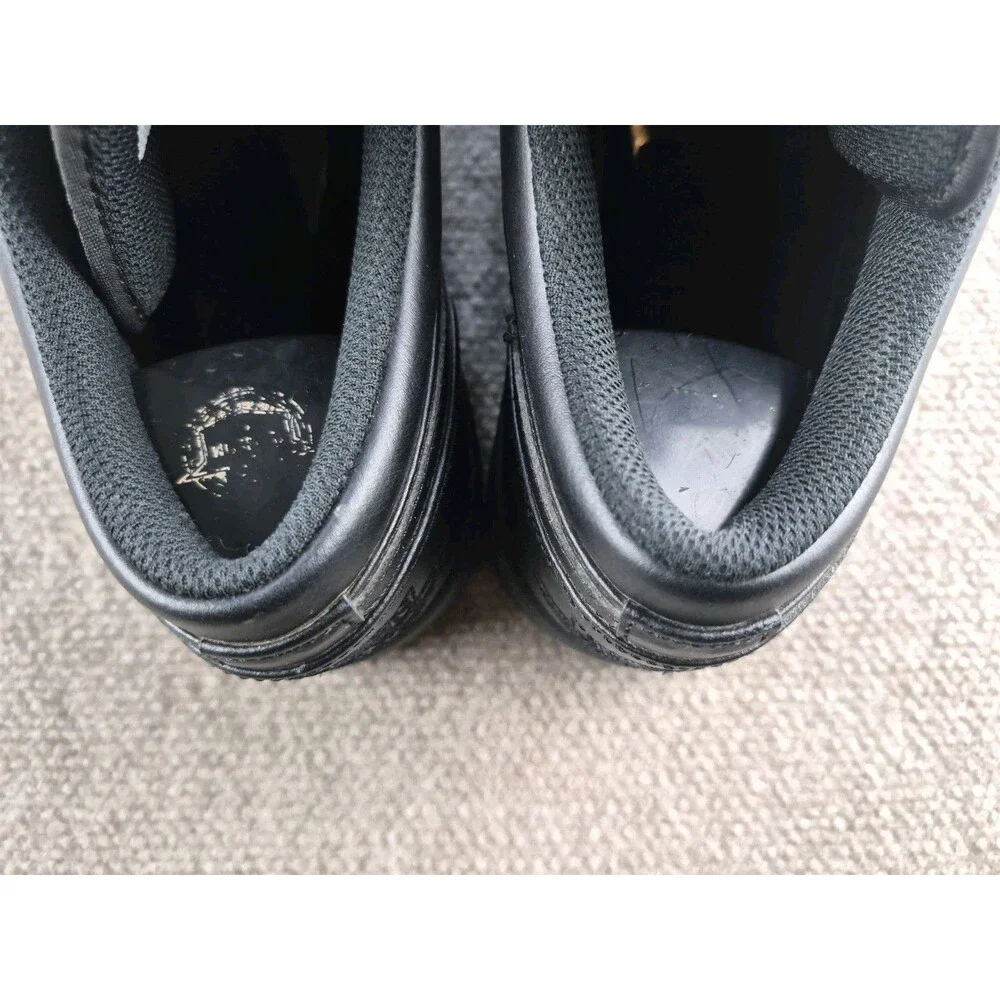 Nike Air Jordan 1 Low Sneakers Men Sz 12 Triple Black Leather Shoes 553558-093